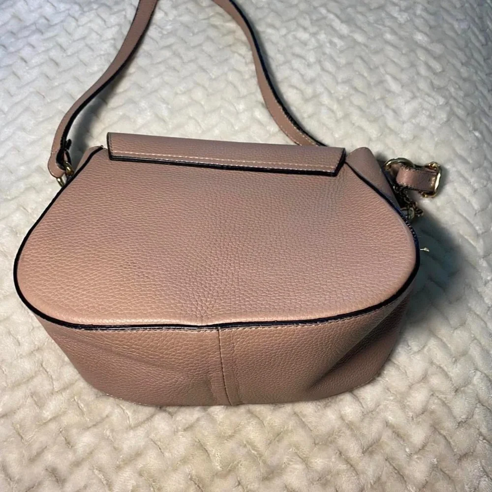 Borse in Pelle Italian Leather Dusty Pink Crossbody Bag